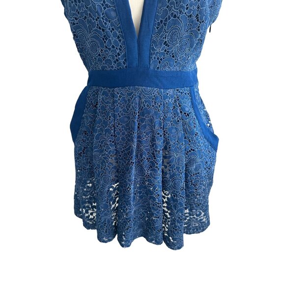 FREE PEOPLE Blue Lace Cutout Miji Dress Size Small - Picture 6 of 7